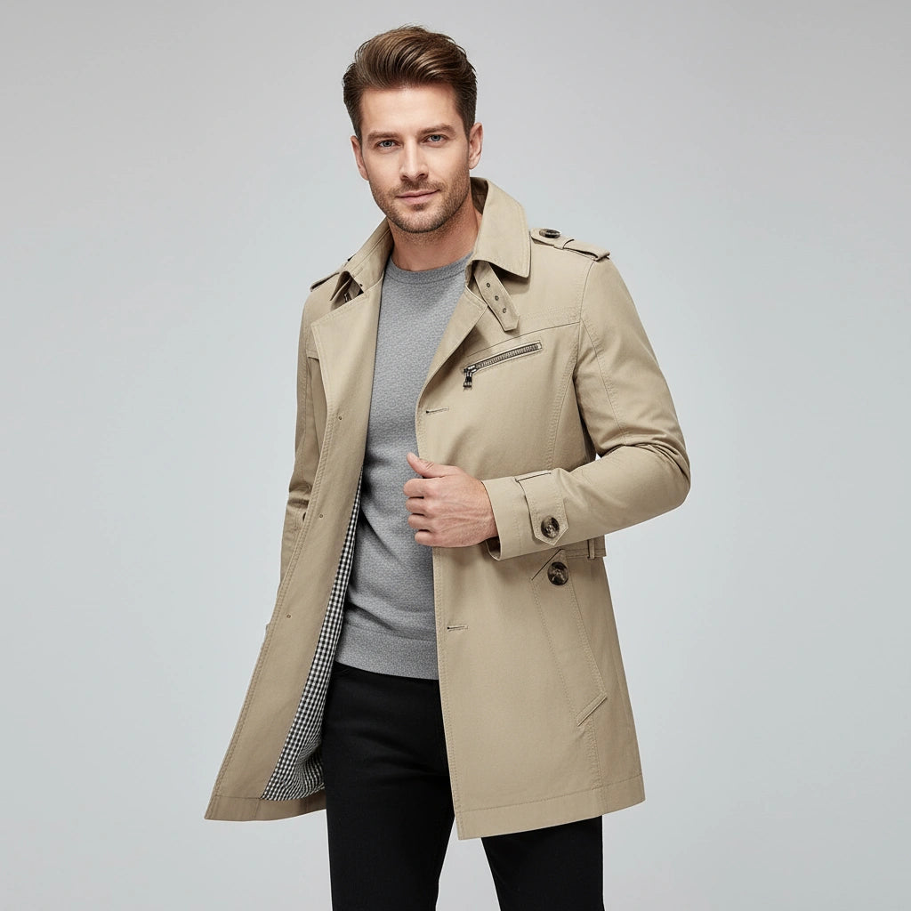 Men’s Casual Trench Coat | Refined