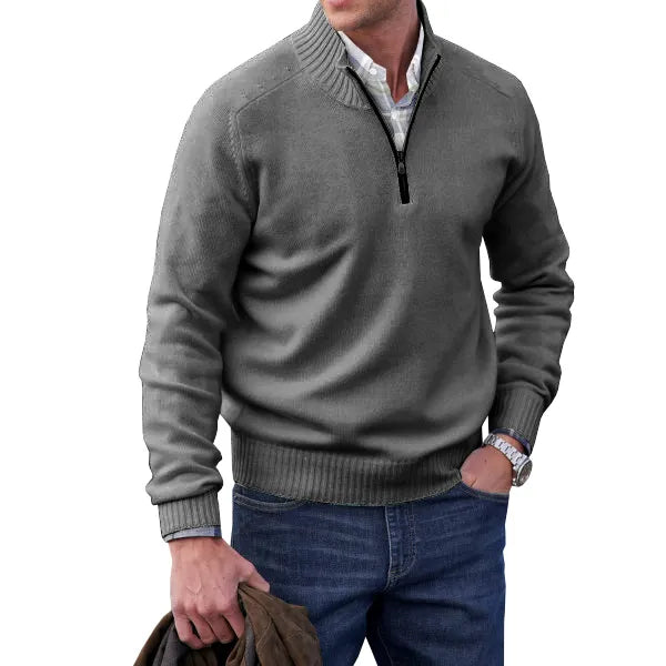 Men's Cashmere zip-up sweater