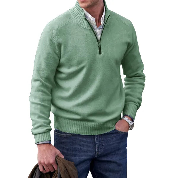 Men's Cashmere zip-up sweater