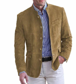 Classic Button-Down Autumn Jacket for Men