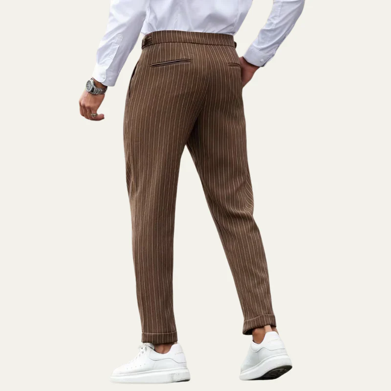 The Byron Bay Men’s Pinstripe Pants Straight Leg Dress Pants