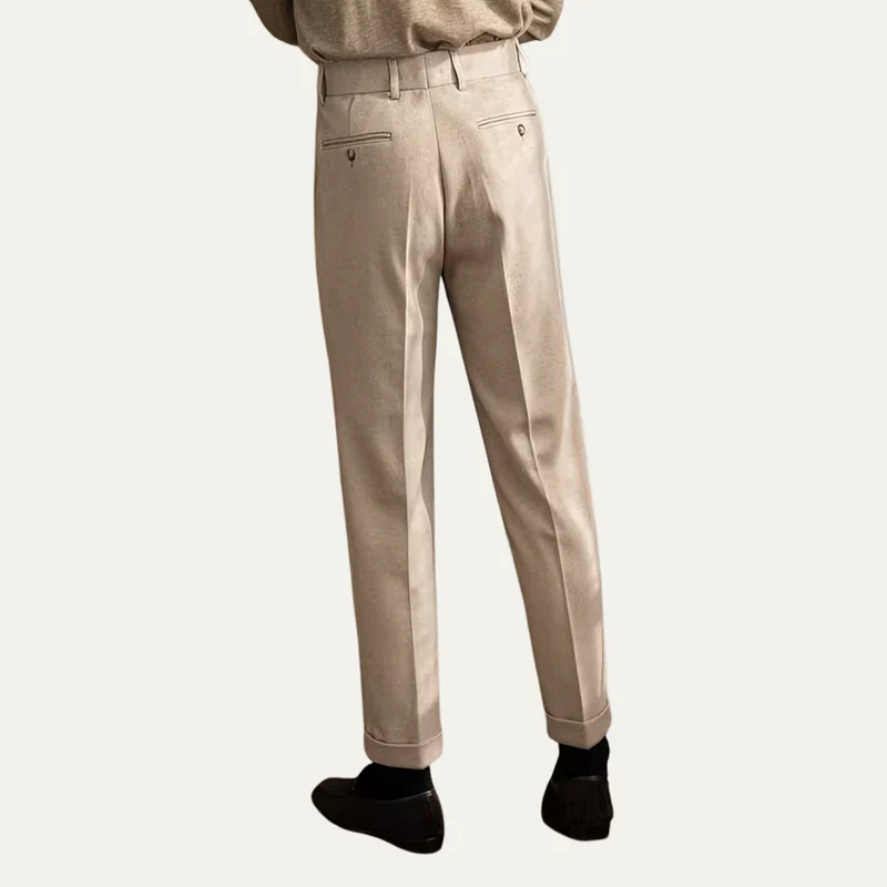 The Edgewood Men’s High Waisted Straight Leg Smart Dress Pants