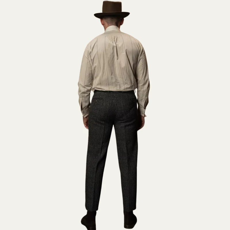 The Berrima Men’s Smart Casual Tweed Check Tailored Dress Pants
