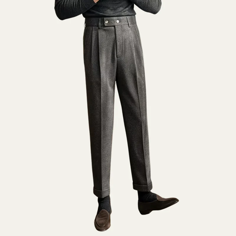 The Edgewood Men’s High Waisted Straight Leg Smart Dress Pants