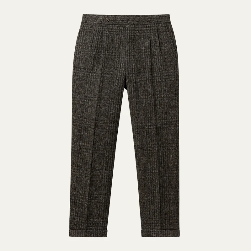 The Berrima Men’s Smart Casual Tweed Check Tailored Dress Pants