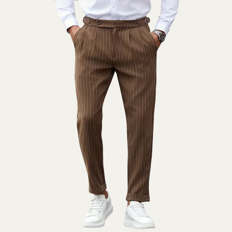 The Byron Bay Men’s Pinstripe Pants Straight Leg Dress Pants