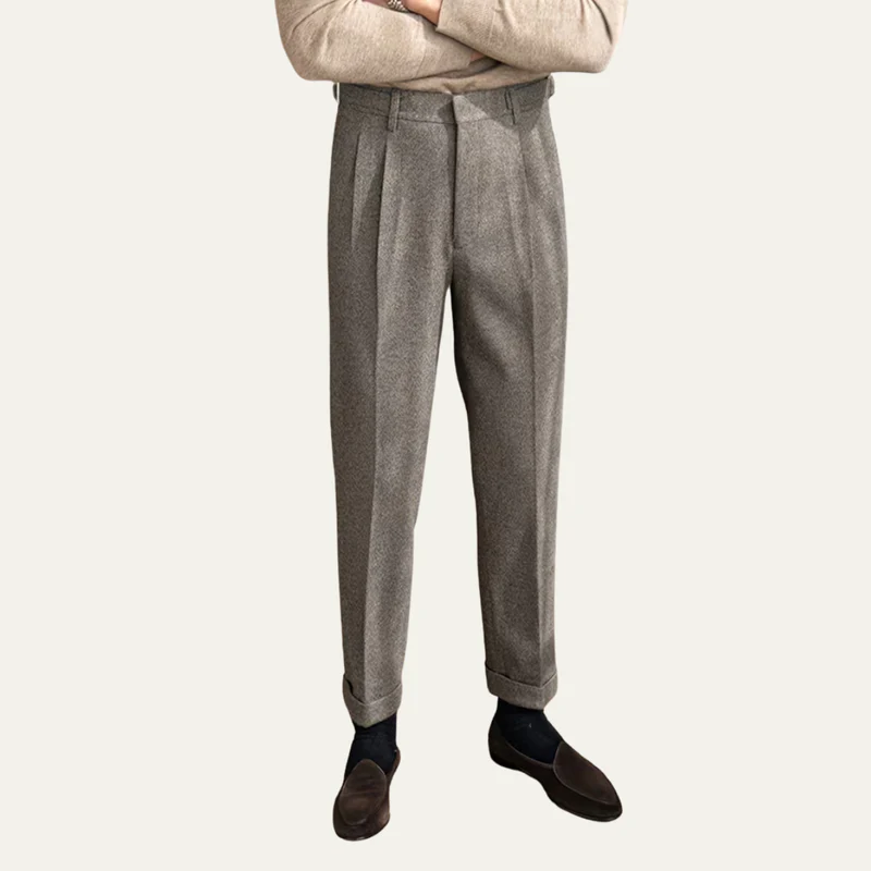 The Capitol Hill Men’s Pleated Straight Leg Smart Casual Dress Pants