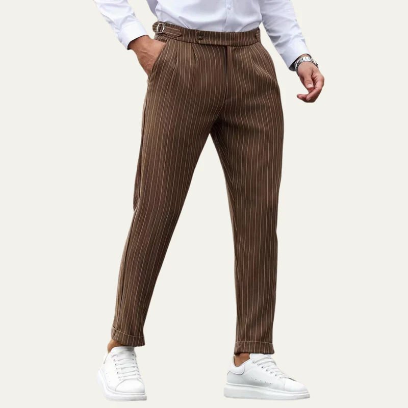 The Byron Bay Men’s Pinstripe Pants Straight Leg Dress Pants