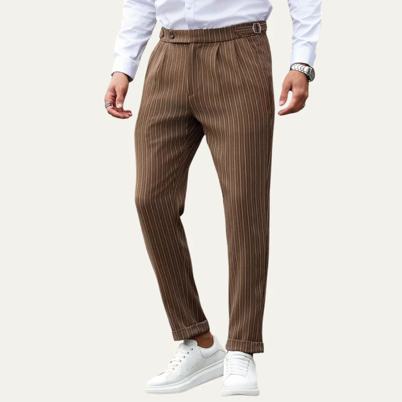 The Byron Bay Men’s Pinstripe Pants Straight Leg Dress Pants