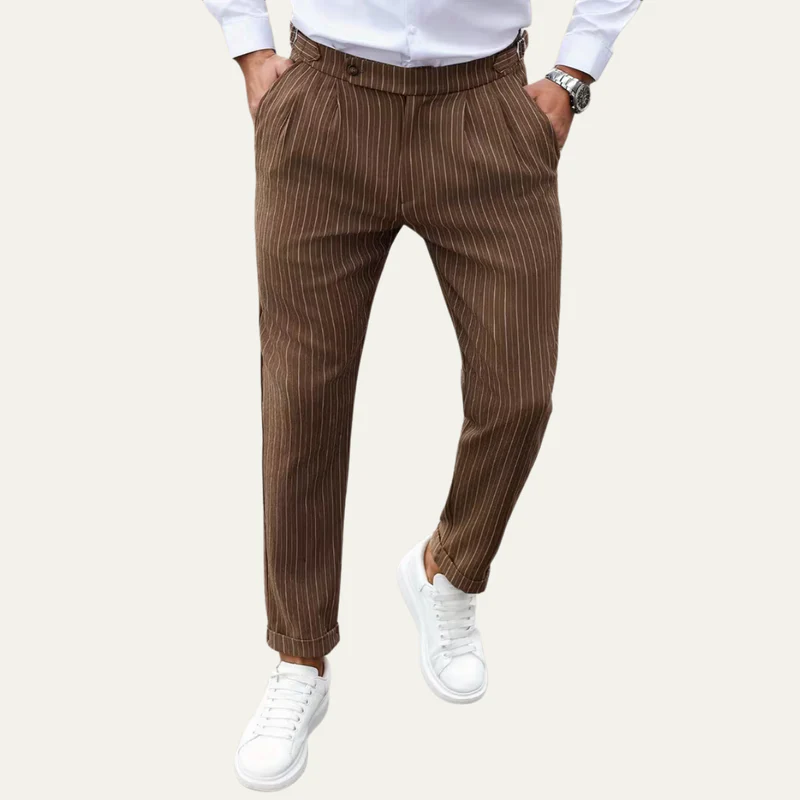 The Byron Bay Men’s Pinstripe Pants Straight Leg Dress Pants