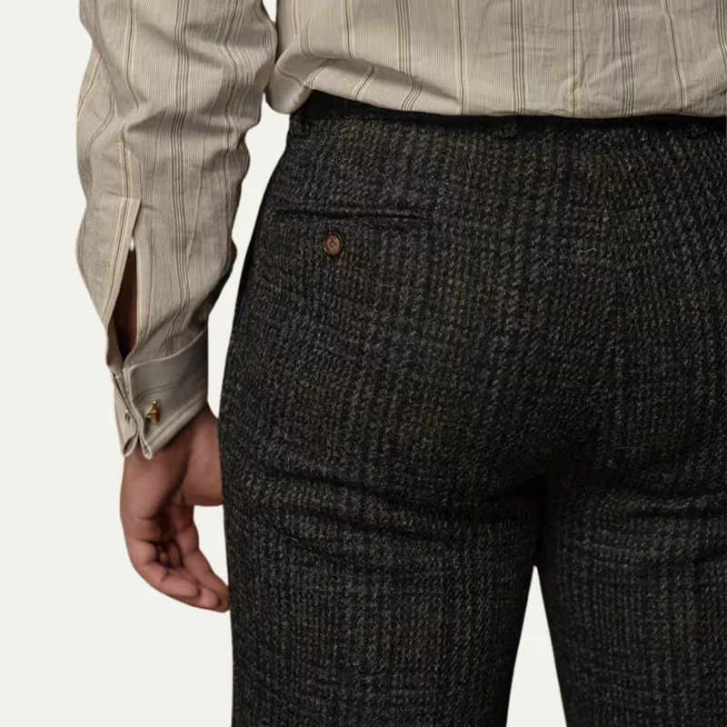The Berrima Men’s Smart Casual Tweed Check Tailored Dress Pants