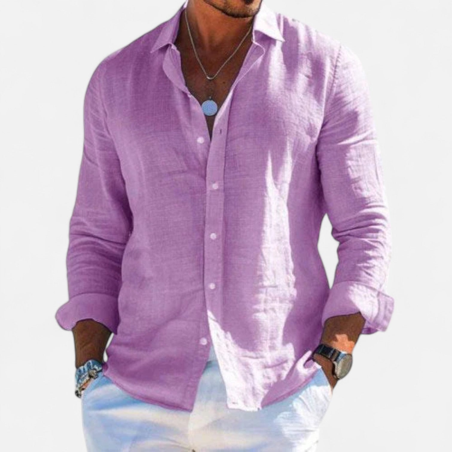 Men’s Cotton-Linen Casual Shirt – Effortless Comfort, Timeless Style