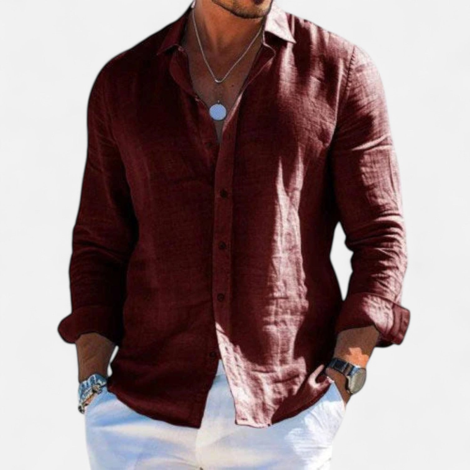 Men’s Cotton-Linen Casual Shirt – Effortless Comfort, Timeless Style