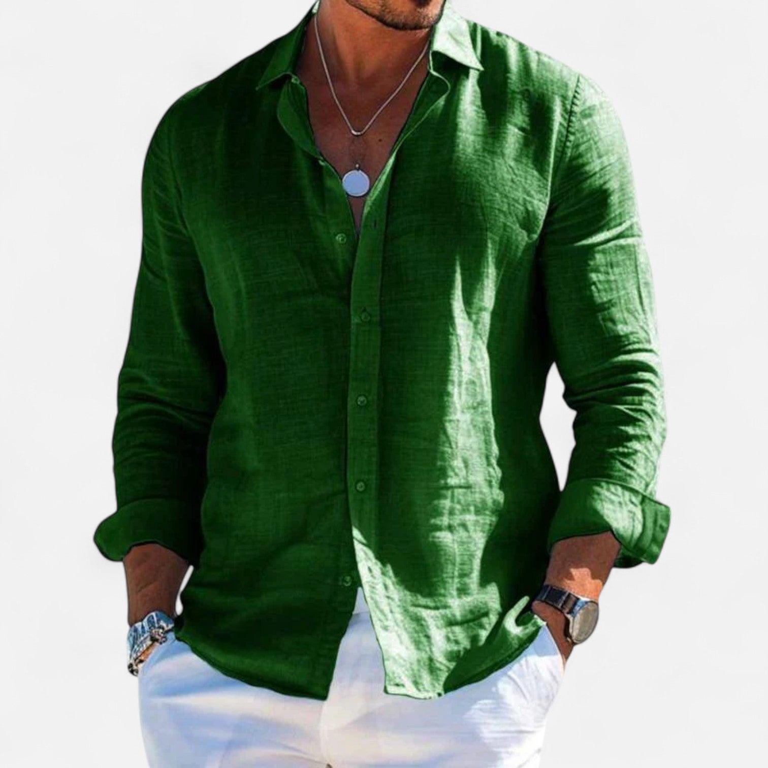 Men’s Cotton-Linen Casual Shirt – Effortless Comfort, Timeless Style