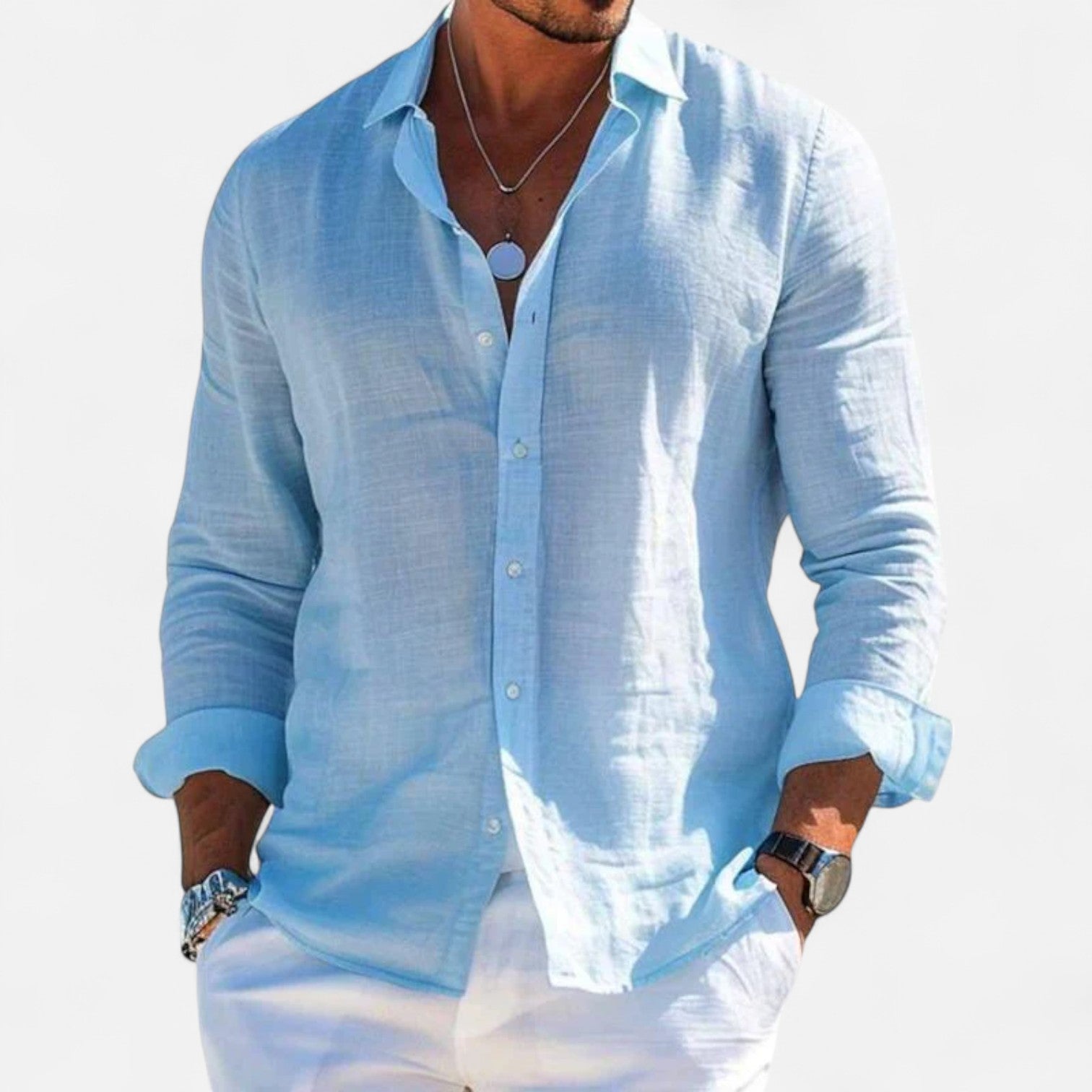 Men’s Cotton-Linen Casual Shirt – Effortless Comfort, Timeless Style