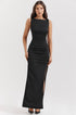Women's Minimal Black Sleeveless Evening Gown