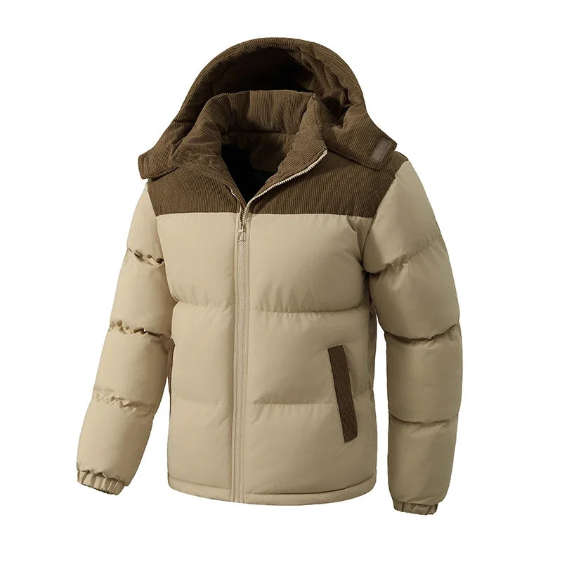 Men's Two Tone Puffer Coat – Quilted