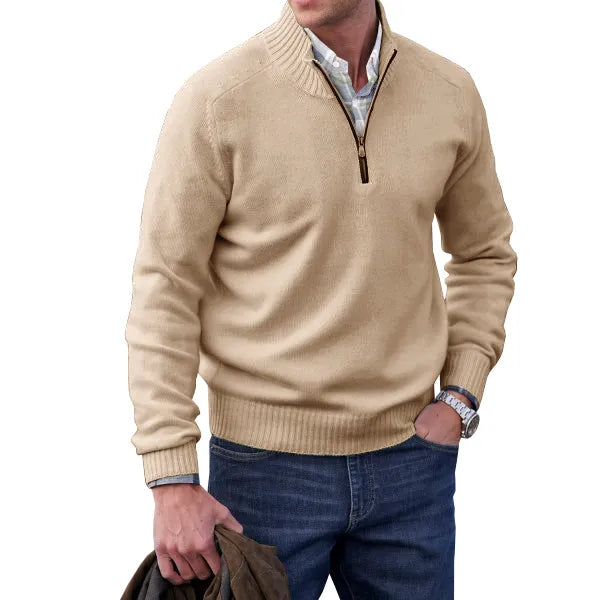 Men's Cashmere zip-up sweater