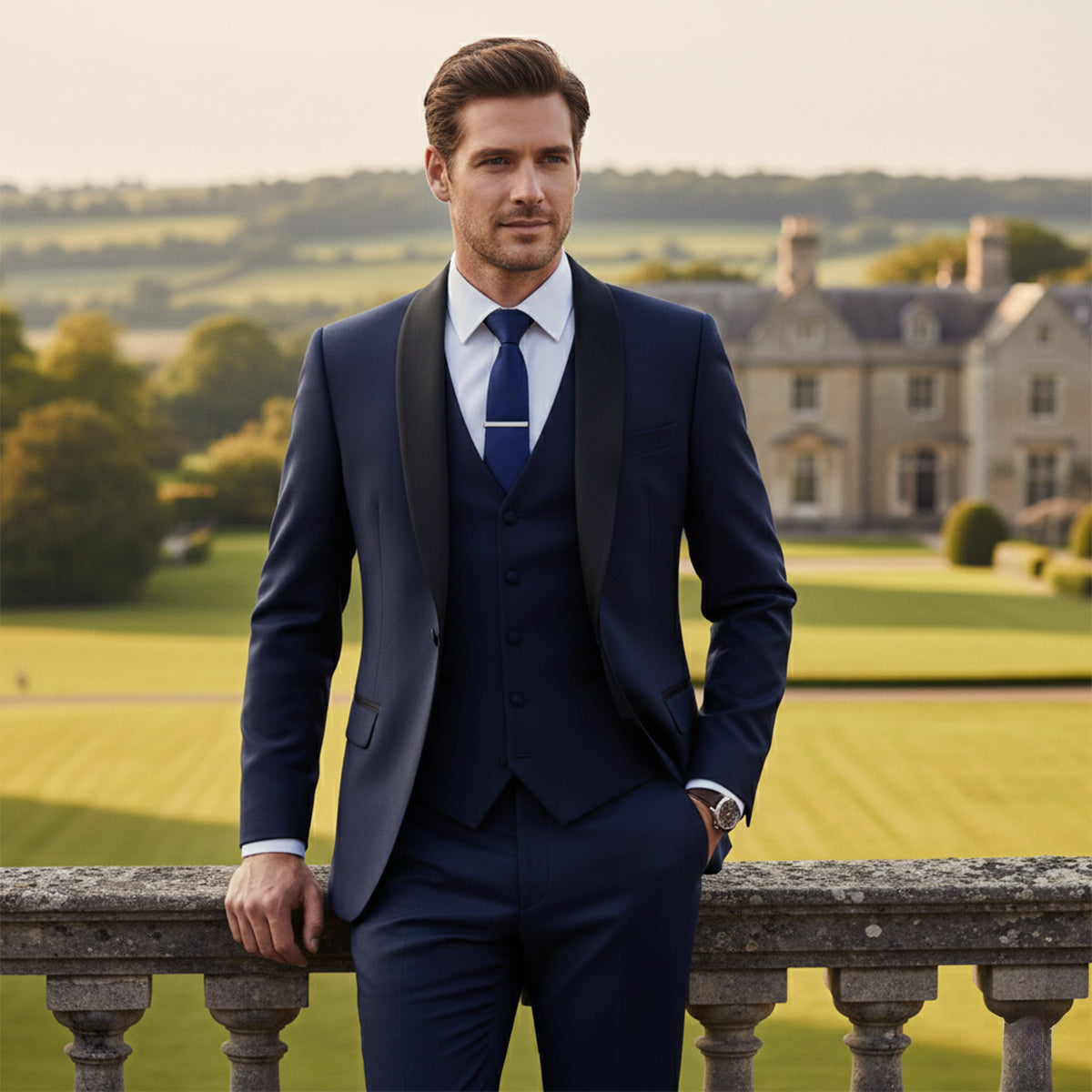 Men’s 3 Piece Suit – Elegant Slim Fit Formal Tuxedo Set