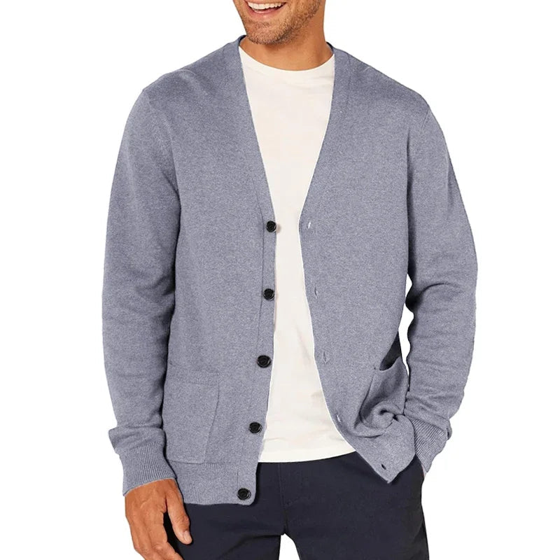 Men's Button Up Cardigan Sweater – V Neck