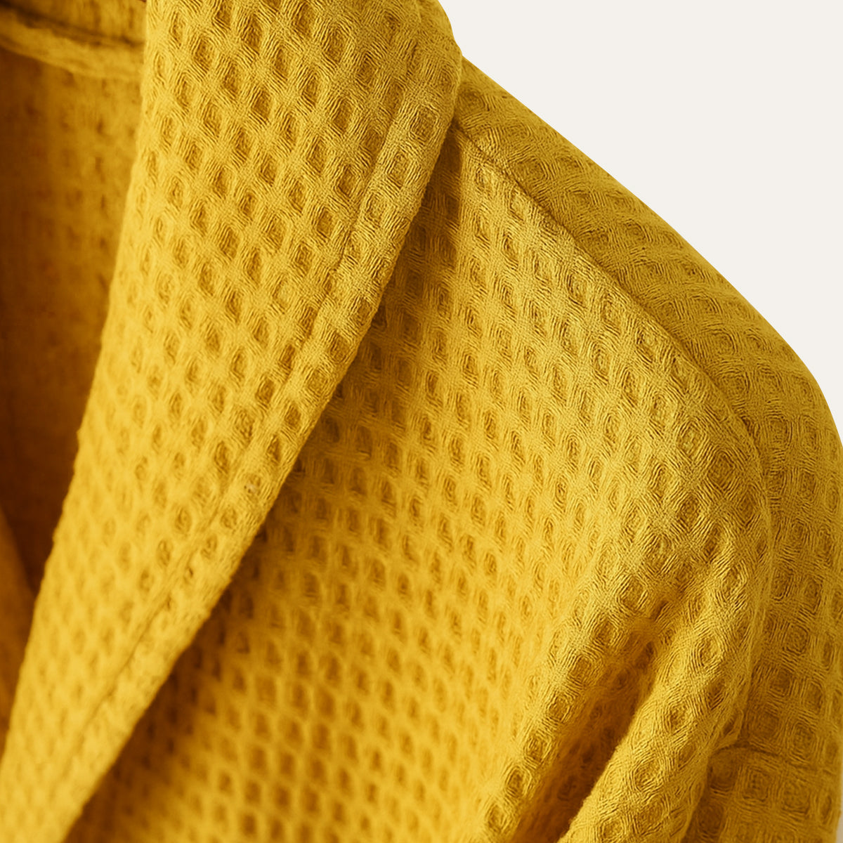 Men's Cotton Waffle Lightweight Spa Bathrobe with Belt