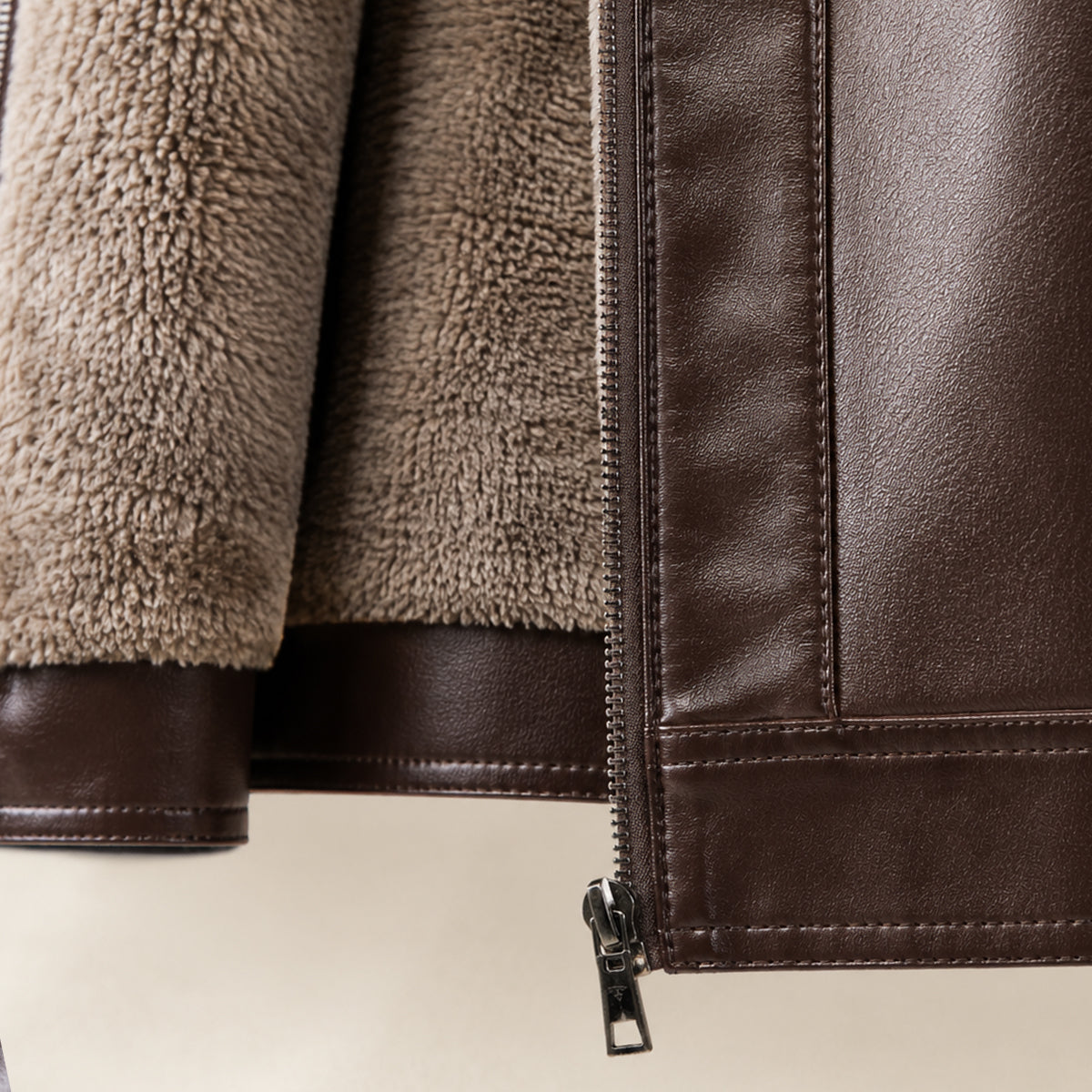 The Pantelleria Men’s Winter Fleece Lined Faux Leather Jacket