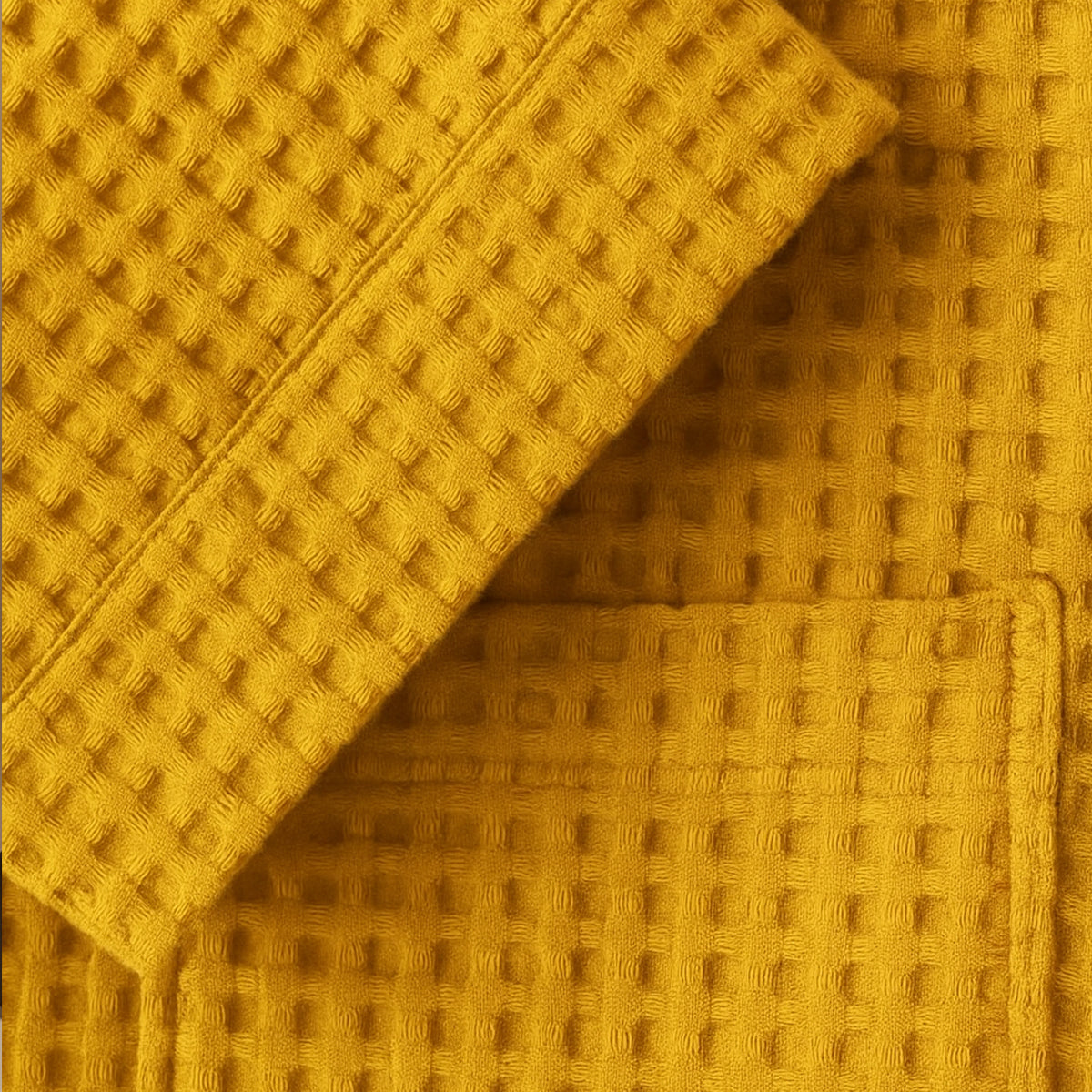 Men's Cotton Waffle Lightweight Spa Bathrobe with Belt