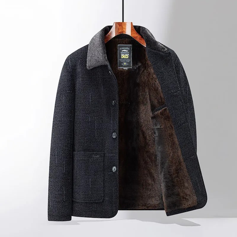 Men's Insulated Wool Blend Coat