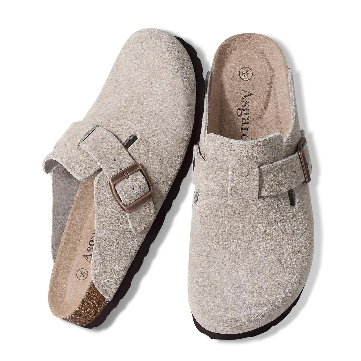 Men's Supportive Cork Clogs – Suede Buckle