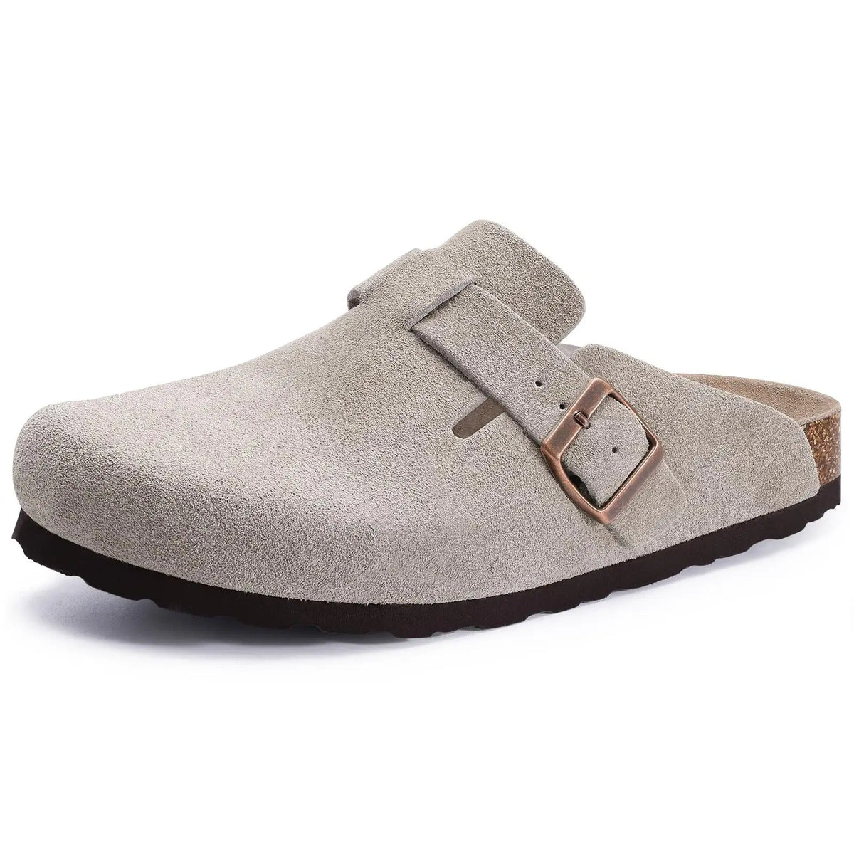 Men's Supportive Cork Clogs – Suede Buckle