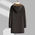 Men's Wool Coat with Hood – Mid Length