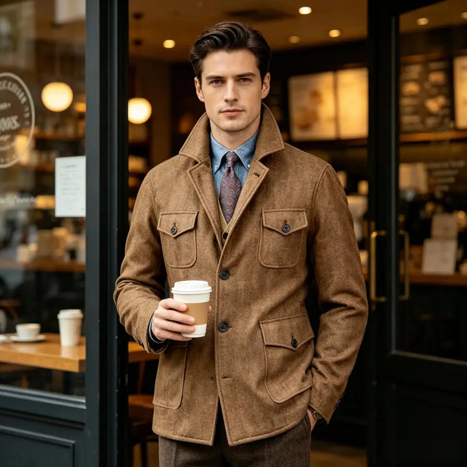 Men's Utility Field Coat – Wool Blend