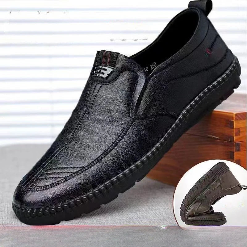 Men's Walking Loafers – Slip On Leather Look