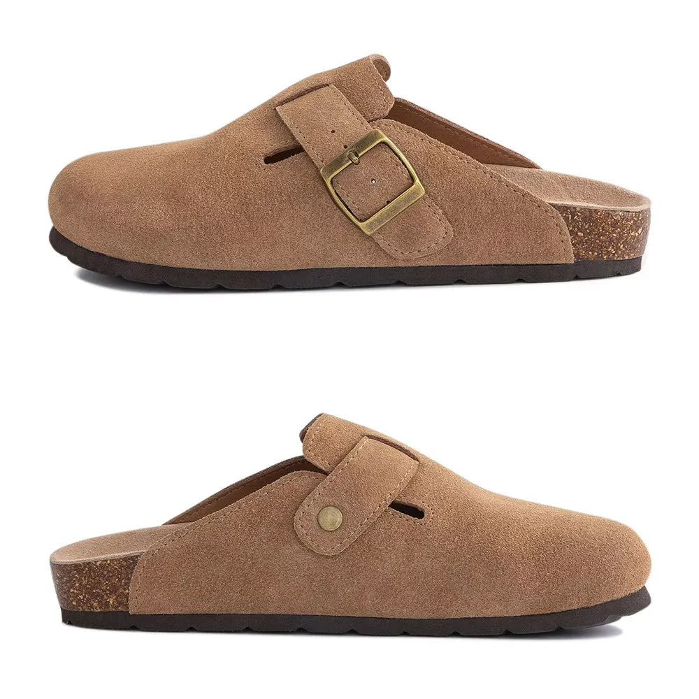 Men's Comfort Clogs – Suede Adjustable Strap