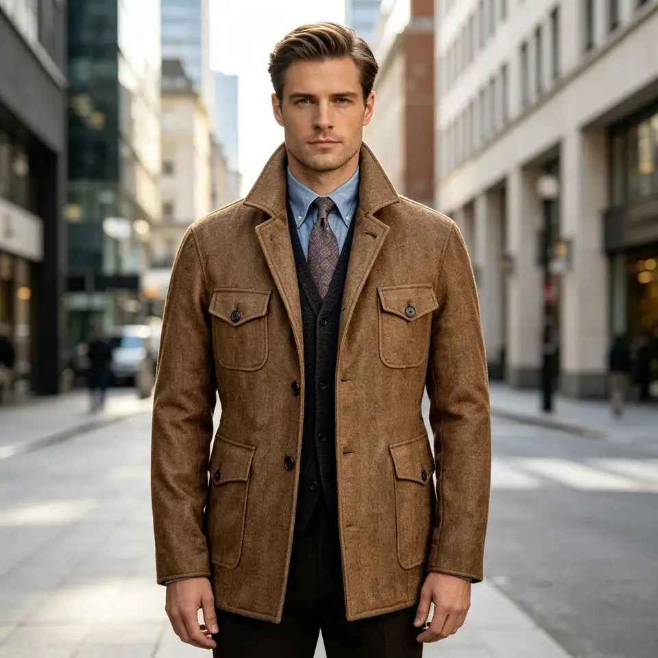 Men's Utility Field Coat – Wool Blend