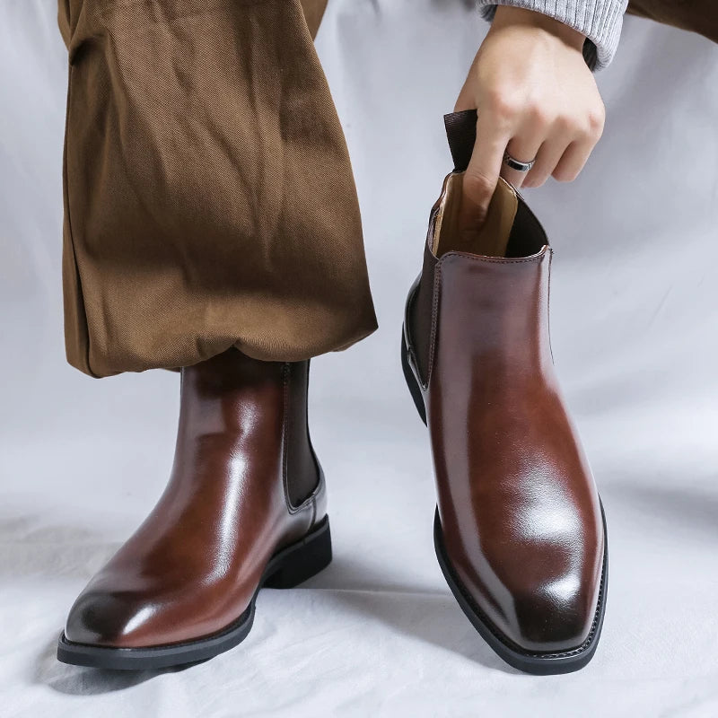 Men's Dress Chelsea Boots – Pointed Leather