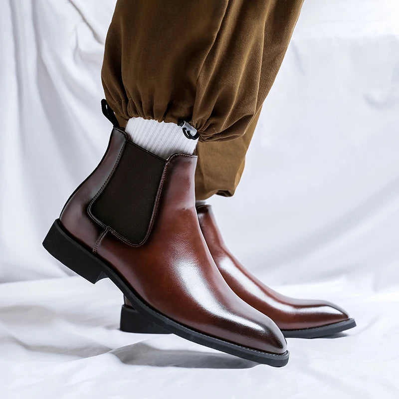 Men's Dress Chelsea Boots – Pointed Leather