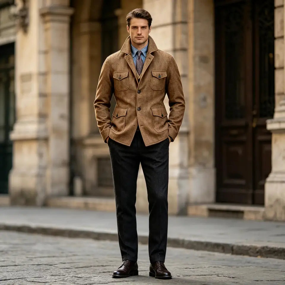 Men's Utility Field Coat – Wool Blend