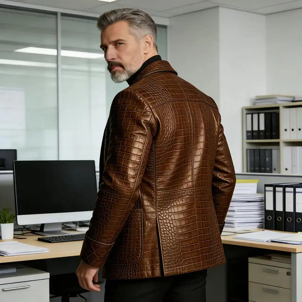 Men's Textured Blazer – Slim Fit Sport Coat