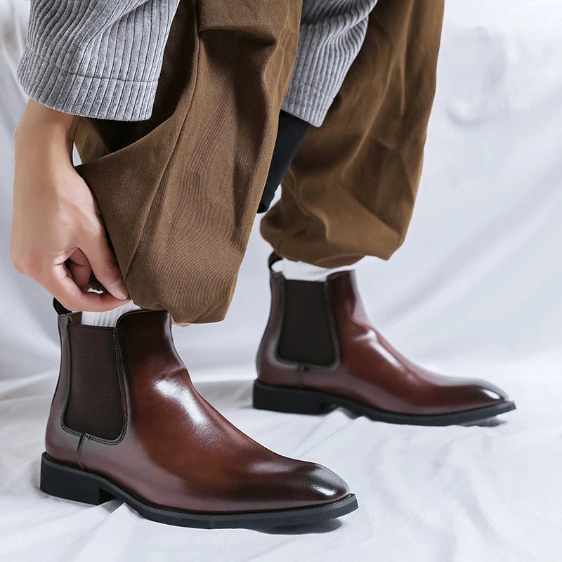 Men's Dress Chelsea Boots – Pointed Leather
