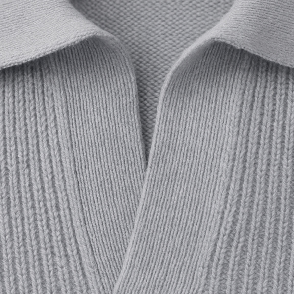 The Portofino Knitted Long Sleeve Polo Sweater for Men Open Collar