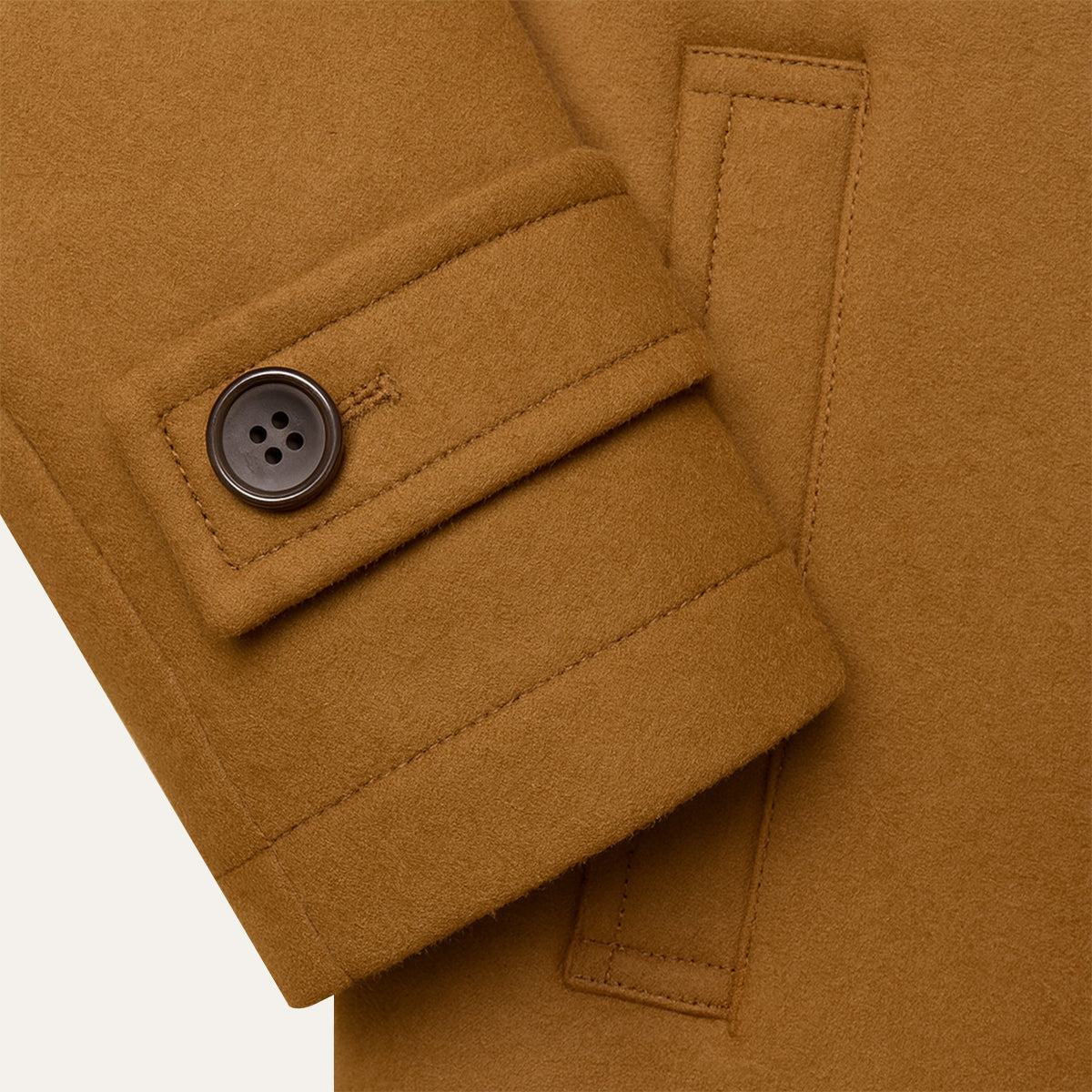 Men’s Waterproof Casual Long Jacket with Adjustable Cuffs