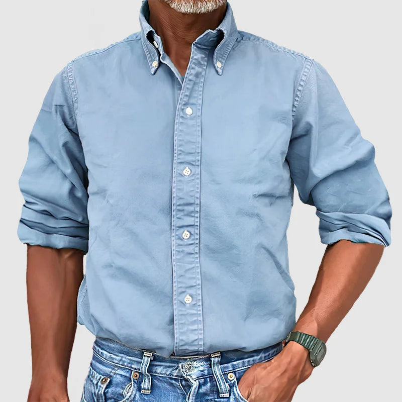 Men's Vintage Wash Long Sleeve Shirt