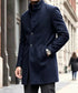 Men's Funnel Neck Wool Coat