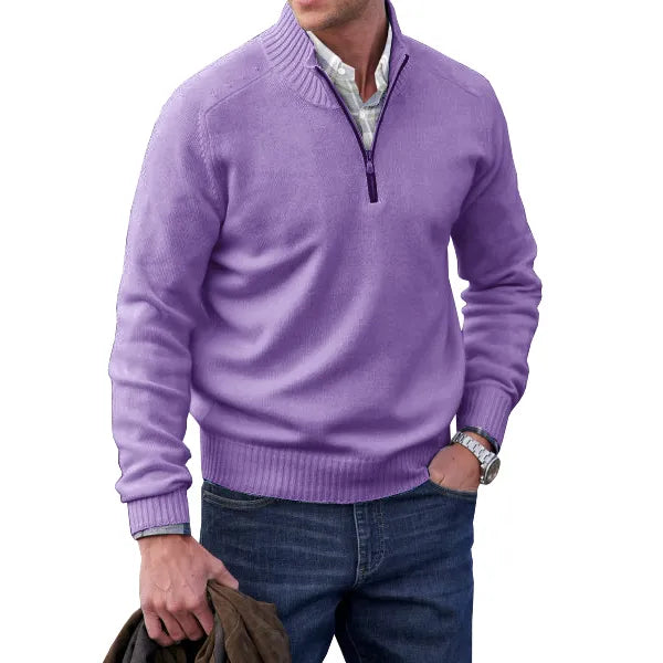 Men's Cashmere zip-up sweater