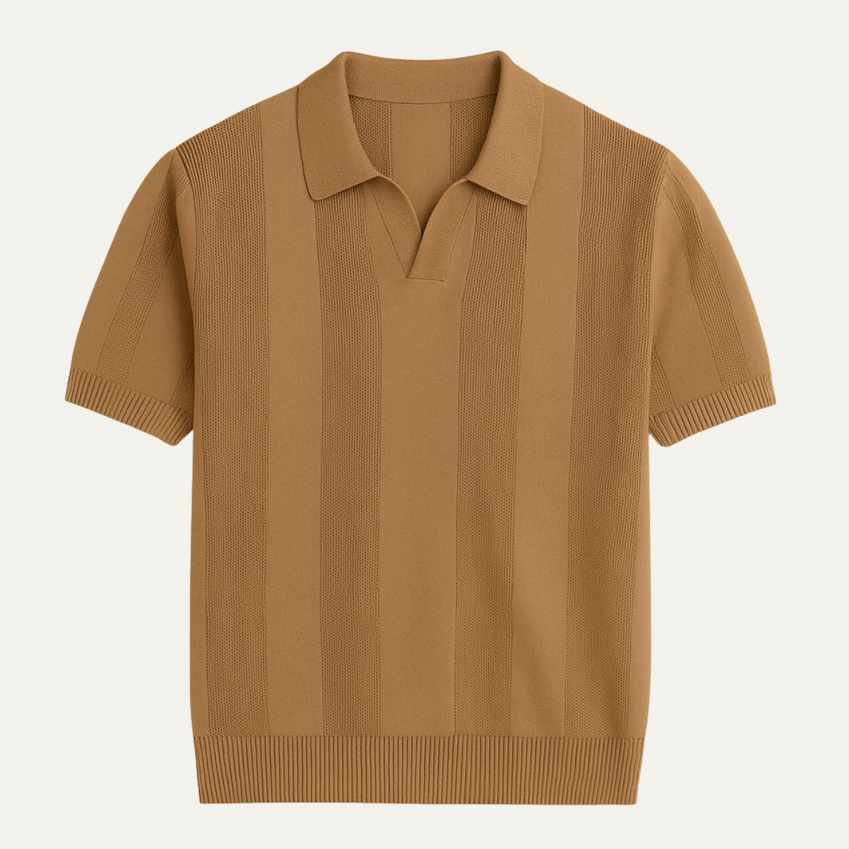 The Pyrmont Men’s Short Sleeve Knitted Polo Shirt Solid Color Trendy Top