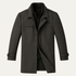 Men’s Smart Wool Blend Jacket with Zipper and Button Closure