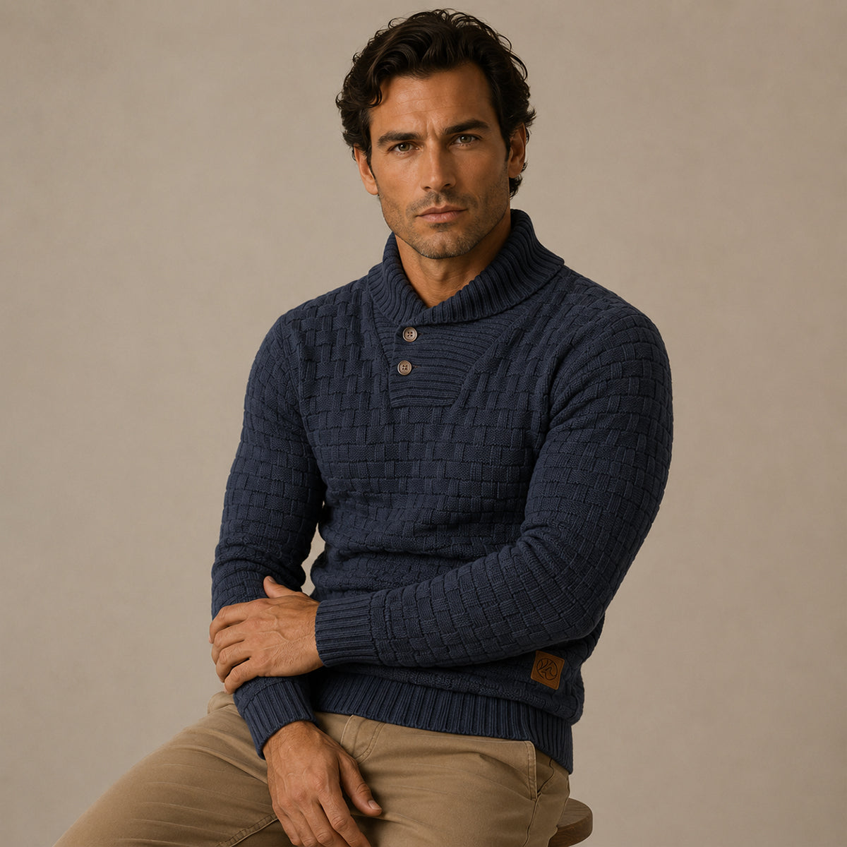 The Stirling Men's Textured Knit Winter Sweater