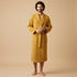 Men's Cotton Waffle Lightweight Spa Bathrobe with Belt