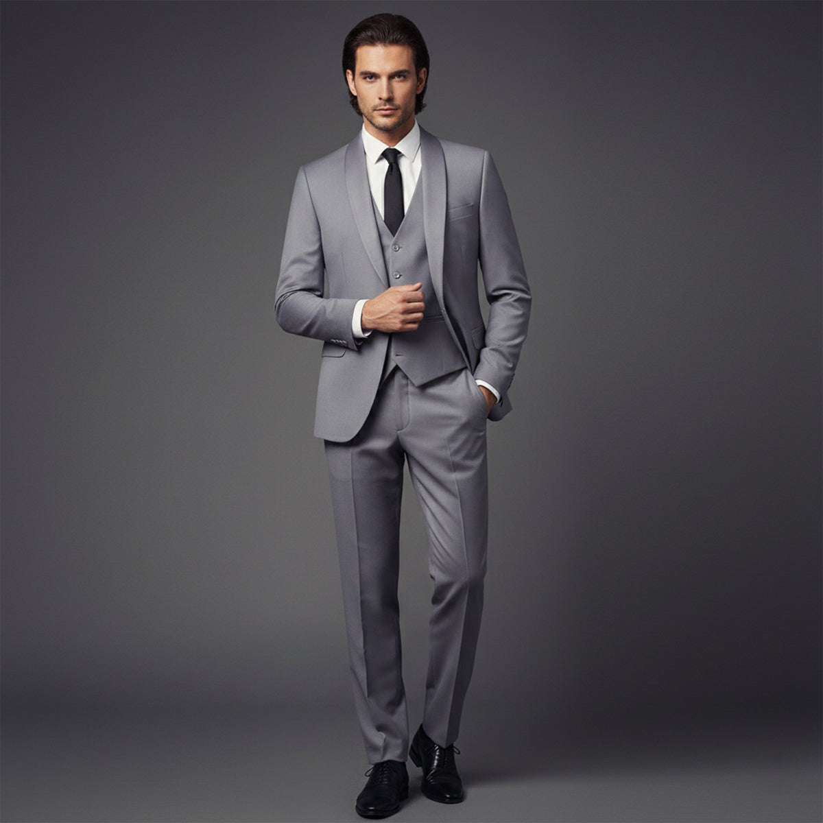 Men’s 3 Piece Suit – Elegant Slim Fit Formal Tuxedo Set